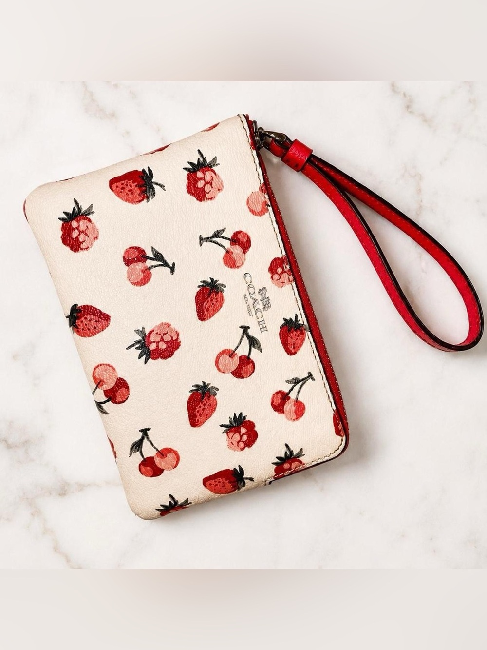 Extremely Rare Coach Fruit Print Wristlet